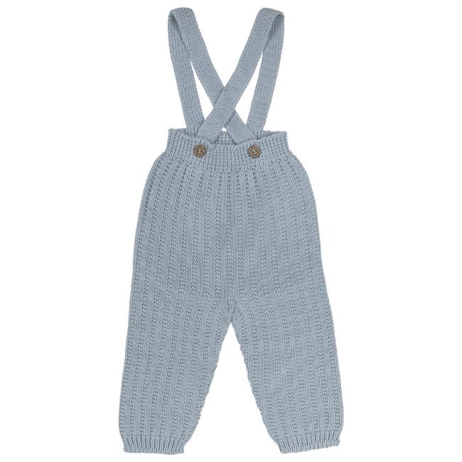 Picture of Wedoble Baby Boys Organic Cotton Knit Dungarees - Baby Blue