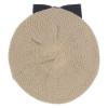 Picture of Rahigo Girls Large Fixed Bow Knitted Beret  - Camel Navy