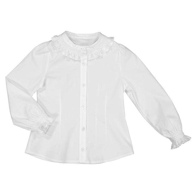 Picture of Mayoral Mini Girls Ruffle Collar Blouse - White