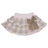 Picture of Rahigo Girls Check Ruffle Front Cardigan Blouse & Skort Set - Pink Camel