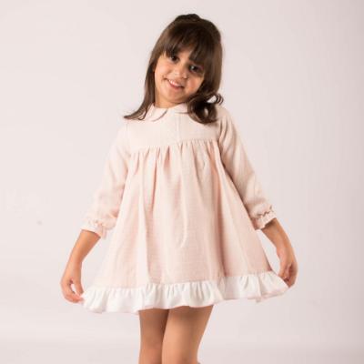 Picture of Lor Miral Girls Lace Bodice Dress - Pink White
