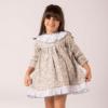 Picture of Lor Miral Girls Floral Ruffle Dress - Blue White