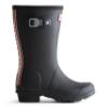 Picture of Hunter Original Big Kids Tri Colour Logo Wellington Boots - Black