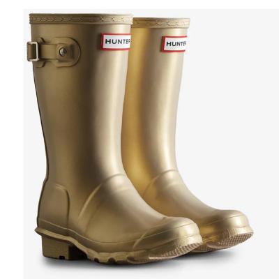 Picture of Hunter Original Big Kids Nebula Wellington Boots - Pale Gold