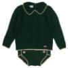 Picture of Rahigo Boys Sweater & Short Pants Set - Bottle Green Camel