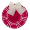Picture of Rahigo Girls Large Fixed Tulle Bow Check Beret  - Fuschia Cream