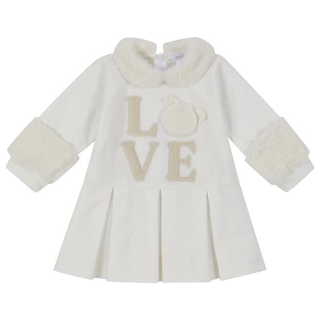 Picture of Deolinda Baby Girls Atlanta Jersey LOVE Dress - Ivory