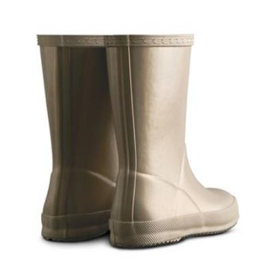Hunter Original Big Kids Nebula Wellington Boots Pale Gold