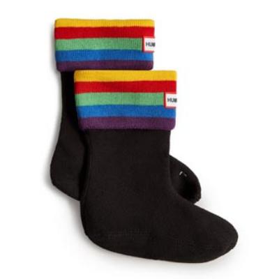 Picture of Hunter Original Kids Rainbow Stripe Boot Socks - Rainbow 