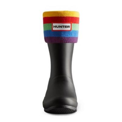 Picture of Hunter Original Kids Rainbow Stripe Boot Socks - Rainbow 