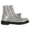 Picture of Lelli Kelly Girls Double Bow Ankle Boot With Inside Zip - Silver Glitter Patent