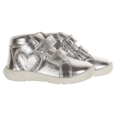 Picture of Lelli Kelly Toddler Easy On Estelle Baby Boot With Glitter Heart - Metallic Silver