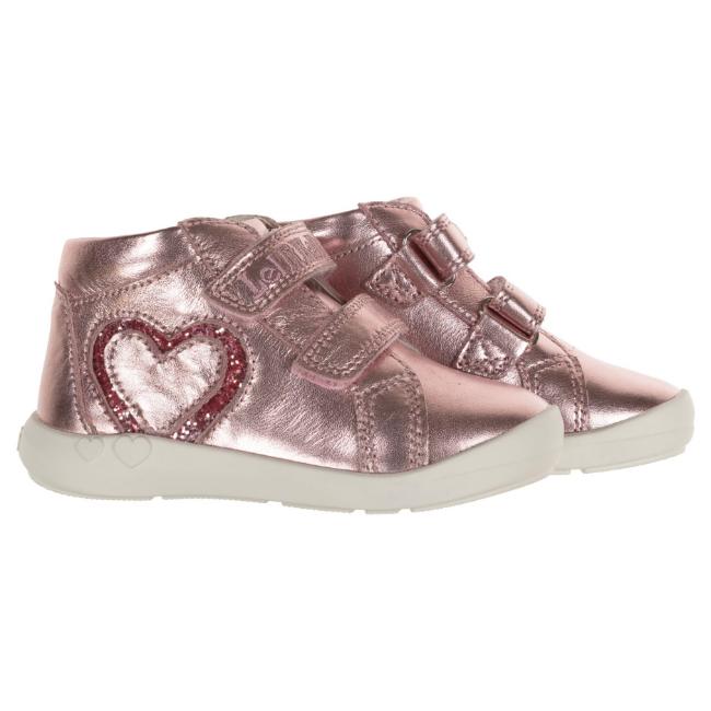 Picture of Lelli Kelly Toddler Easy On Estelle Baby Boot With Glitter Heart - Metallic Pink