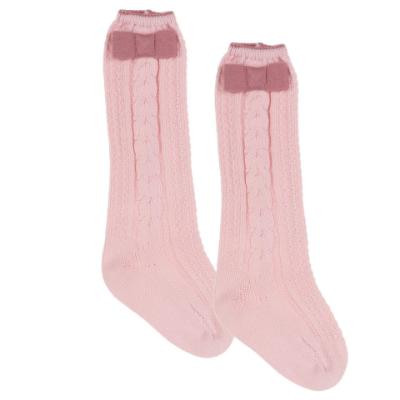 Picture of Rahigo Girls Fixed Bow Knee High Socks  - Pink Dark Pink