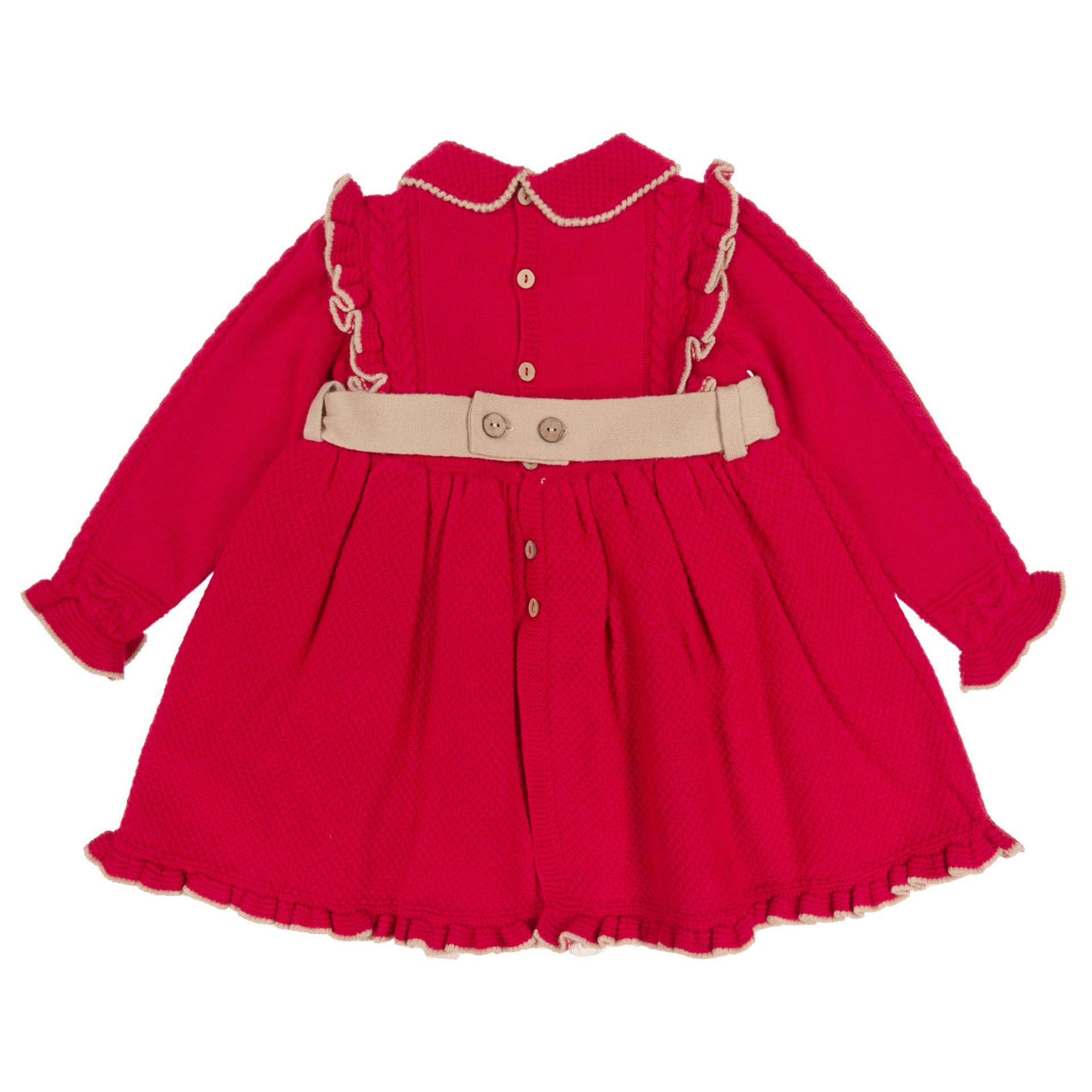 Rahigo Girls Dress & Panties Set Red Camel. Children's Designer
