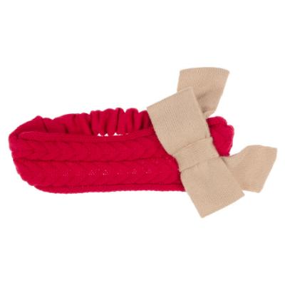 Picture of  Rahigo Girls Knitted Headband With Large Fixed Bow - Red Camel