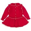 Picture of Rahigo Girls Ruffle Shoulder Drop Waist Dress - Red Camel