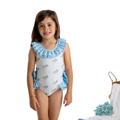 Picture of Meia Pata Girls Cozumel Flowers Swimsuit - Blue