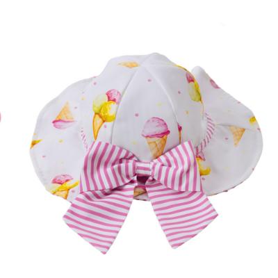 Picture of Meia Pata Girls Sunny Hat Ice Cream - White Pink
