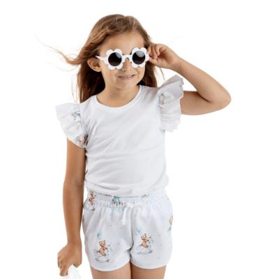 Picture of Meia Pata Girls Sporty Teddy Shorts Set - Blue