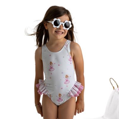 Picture of  Meia Pata Girls Holbox Ballerina Swimsuit - White Pink