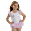Picture of  Meia Pata Girls Blanca Ballerina Tutu Swimsuit - White Pink