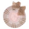 Picture of Rahigo Girls Large Fixed Tulle Bow Check Beret  - Pink Camel