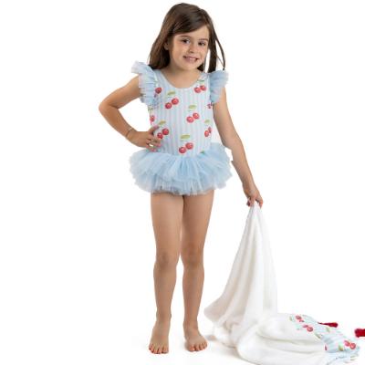 Picture of  Meia Pata Girls Blanca Cherries Tutu Swimsuit - Red