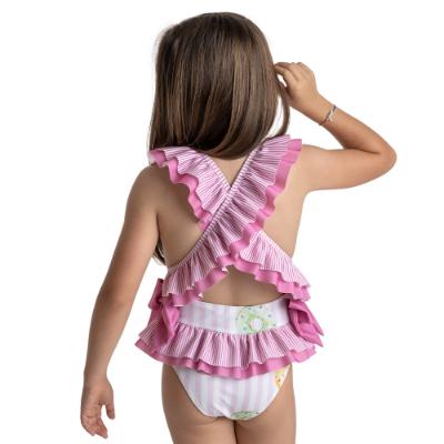 Picture of  Meia Pata Girls Cozumel Donuts Swimsuit - White Pink 