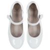 Picture of Panache Girls Scallop Pump - White Patent