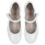 Picture of Panache Girls Scallop Pump - White Patent