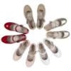 Picture of Panache Girls Scallop Pump - White Patent