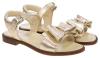 Picture of Panache Gia Double Bow Sandal - Metalic Gold Leather