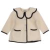 Picture of Marae Girls Wool Coat With Scallop Collar - Ivory Navy