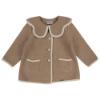 Picture of Marae Girls Wool Coat With Scallop Collar - Camel Ivory