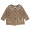 Picture of Marae Girls Wool Coat With Oversized Sailor Collar - Camel Ivory  
