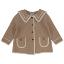 Picture of Marae Girls Wool Coat With Oversized Sailor Collar - Camel Ivory  