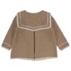 Picture of Marae Girls Wool Coat With Oversized Sailor Collar - Camel Ivory  