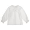 Picture of Sarah Louise Girls Voile Blouse & Big Bow Skirt Set X 2 - White Navy 