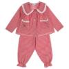 Picture of Salero Girls Gingerbread Man Pocket Gingham Pyjamas - Red White