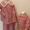 Picture of Salero Girls Gingerbread Man Pocket Gingham Pyjamas - Red White