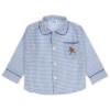 Picture of Salero Boys Gingerbread Man Pocket Gingham Pyjamas - Blue White 