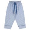 Picture of Salero Boys Gingerbread Man Pocket Gingham Pyjamas - Blue White 