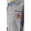 Picture of Salero Boys Gingerbread Man Pocket Gingham Pyjamas - Blue White 