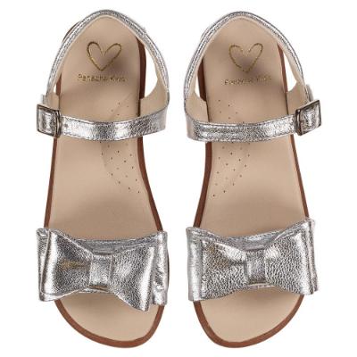 Picture of Panache Gia Double Bow Sandal - Metalic Silver Leather