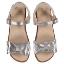 Picture of Panache Gia Double Bow Sandal - Metalic Silver Leather