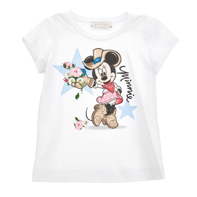 Picture of Monnalisa Girls Minnie Mouse T-shirt - White