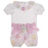 Picture of Meia Pata Baby Girls Bubbly Donuts Shorts & Top Set - White