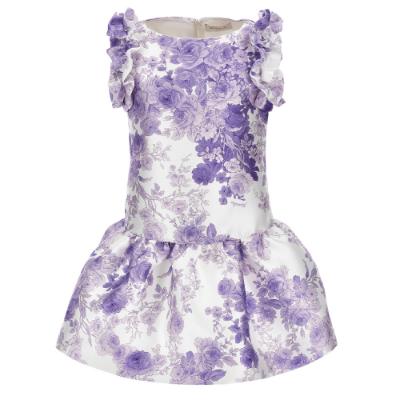 Picture of Monnalisa Chic Girls Floral Dress - Lilac