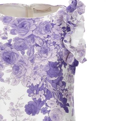 Picture of Monnalisa Chic Girls Floral Dress - Lilac